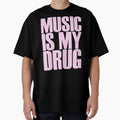 Music is my drug (black & bby pink) by alleycatt111