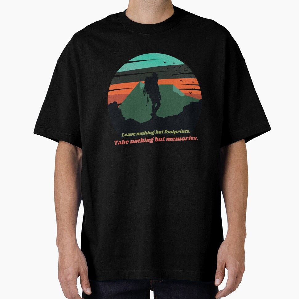 Adventure Hiking Quote - Leave nothing but footprints. Take nothing but memories. by ThreadMosaicCo