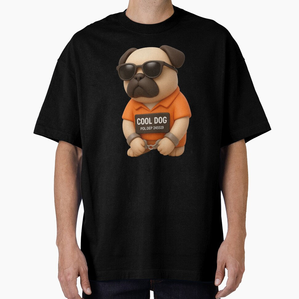 Cool Dog Mugshot 3D Pug In Jail Sticker by thazinart