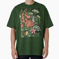 Vintage Wildflower Garden with Bird and Butterfly by Rutvain