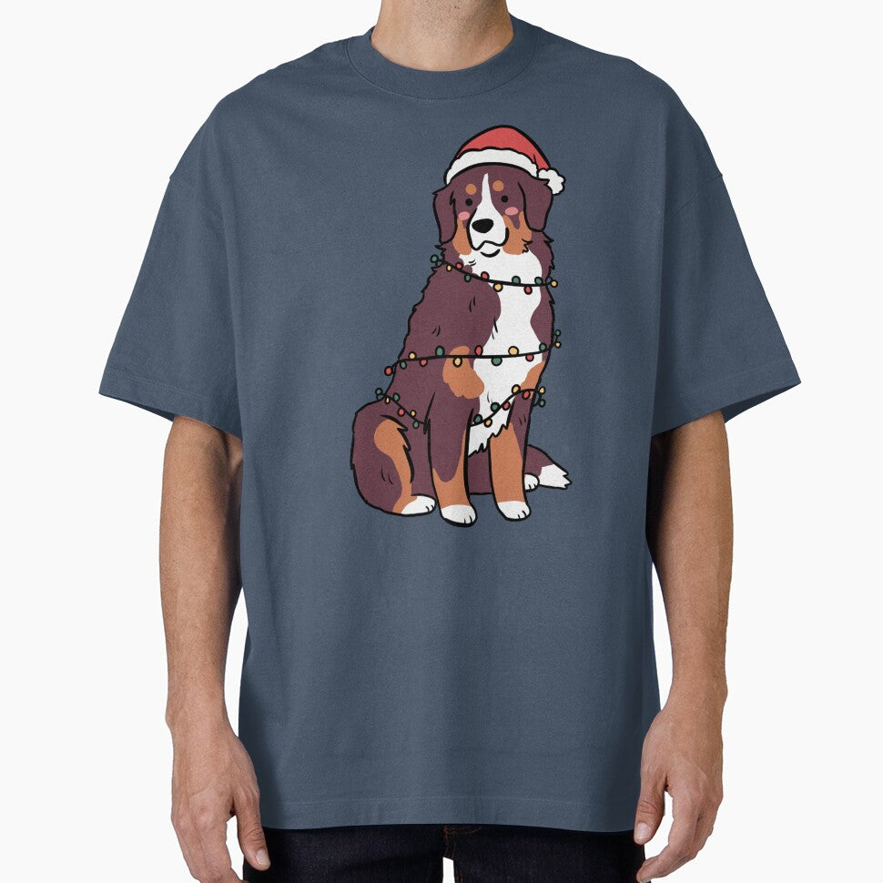 Cute christmas bernese mountain dog dog illustration by Yarafantasyart