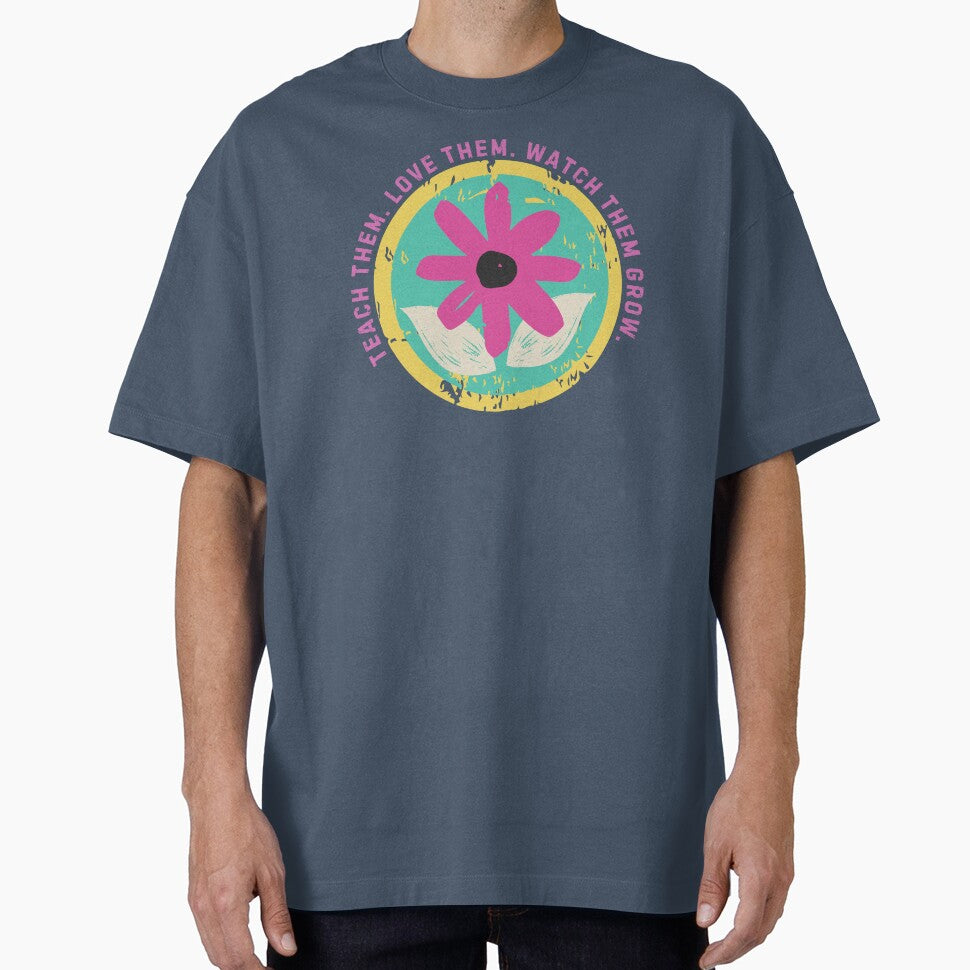 Teach Them Love Them Watch Them Grow Floral Inspirational by SunfullyYours
