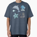 Cute Watercolor Blue Sea Creature Ocean life Sea Animals Ocean Aesthetic by Art IN Pack