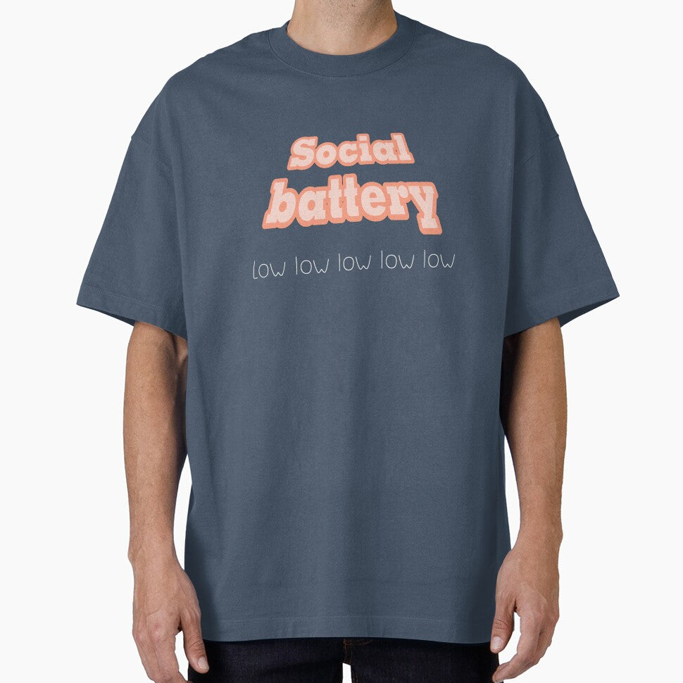 social battery low funny introvert design by Thetdesigns