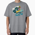 Surfs Up - Alien Surfing Big Ocean Wave by BeachinArt