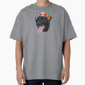 Black Lab wearing a Flower Crown by KCPetPortraits