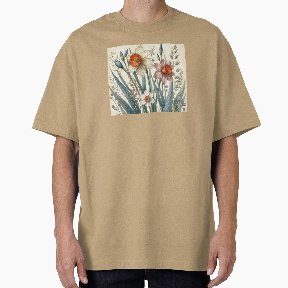 Vintage Narcissus Botanical Illustration by Rutvain