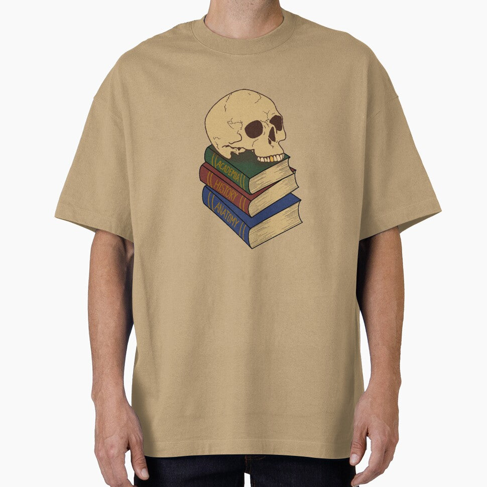 Dark Academia Skull on Stack of Books by easears