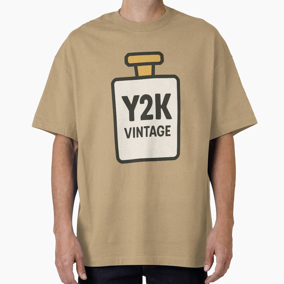 Y2K Vintage Retro Aesthetic Perfume Bottle Design by graphicnew