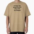 Funny Book Lover Gift Funny Tea Lover Gift Drink Tea Read Books Be Happy by kmcollectible