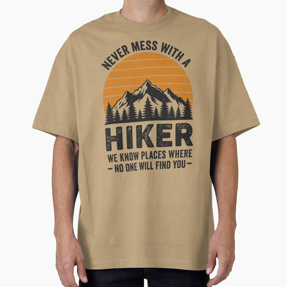 Retro Never Mess With A Hiker Funny Mountain Hiking by RareBunny