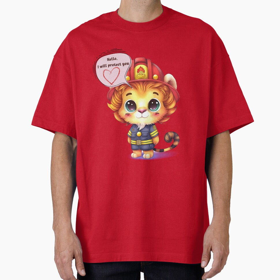 Firefighter, i will protect you, lion by HarriPaloma