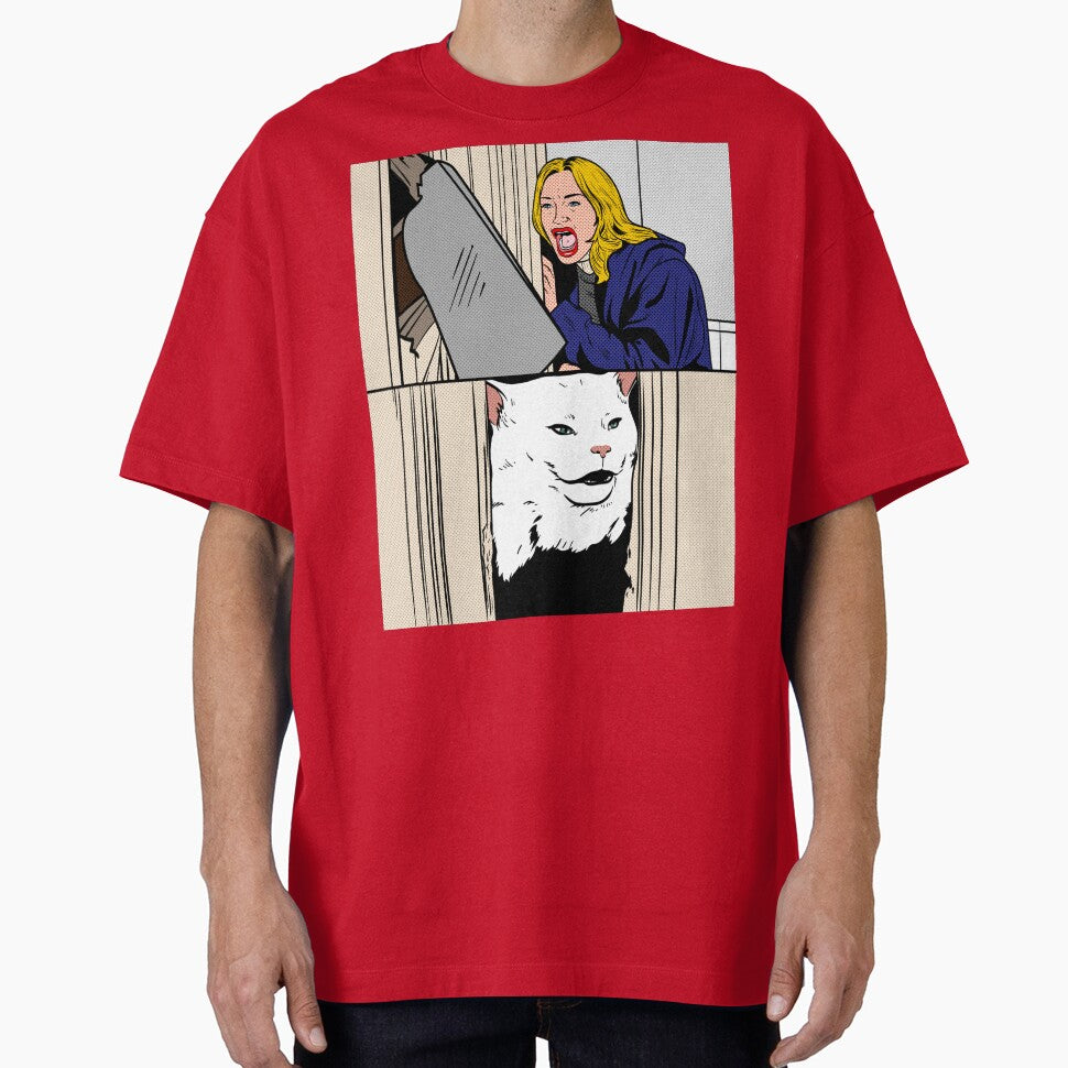 Woman Yelling at Cat Meme Dinner Table Salad by CelestialHCO