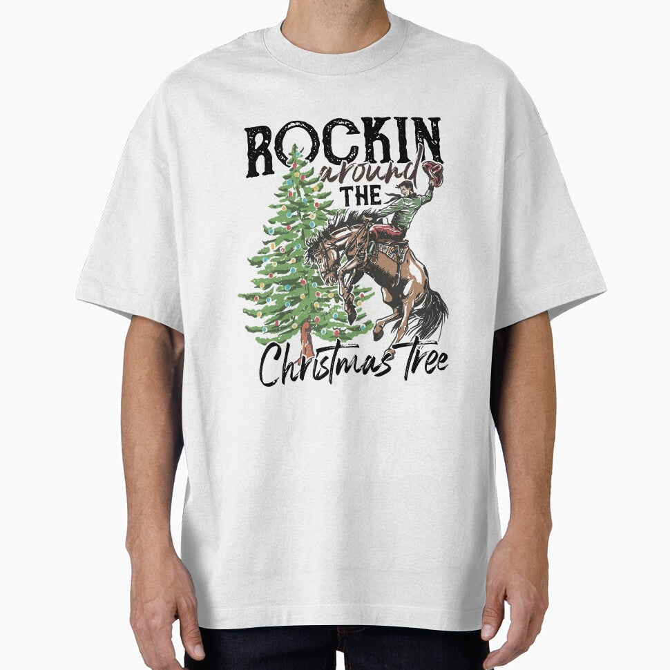 Rocking Around The Christmas Tree Sweatshirt, Women's Christmas Shirts, Retro Christmas Western Shirt,Cowboy Christmas Shirt,Christmas Shirt by ppleroth