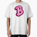 Glitter Pink B Initial Sticker by LazyCreativeCo