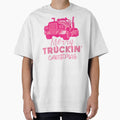 Merry Truckin Christmas Pink Festive Gift For Trucker Truck Driver by Sunny Collections