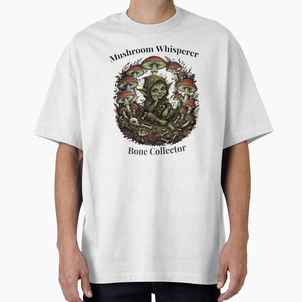 Mushroom Whisperer Bone Collector Goblin Goblincore Fantasy Art Halloween by Neurospicy Trolls