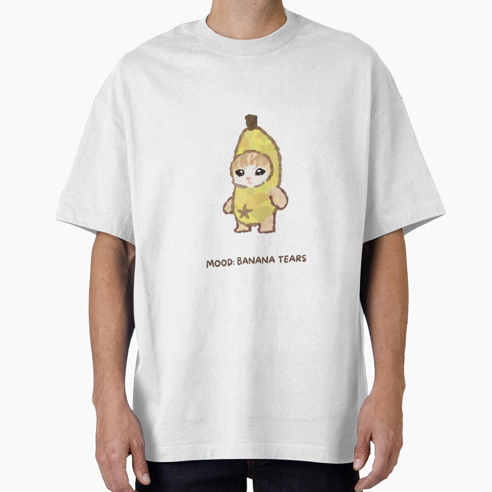 Banana Cat in Tears – Funny Meme Cat Design by Ruchixa