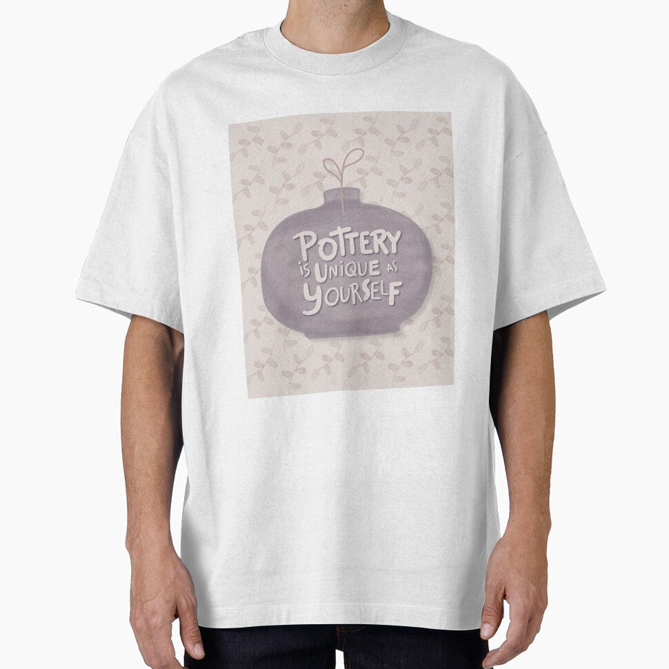 Pottery is unique with flowers background by Teequeque