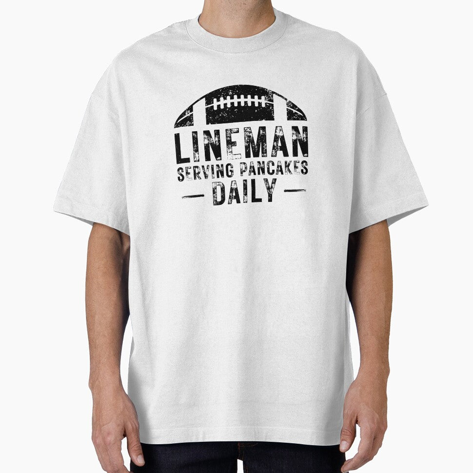 Lineman Serving Pancakes daily Funny American Football Humor by MouDantArts