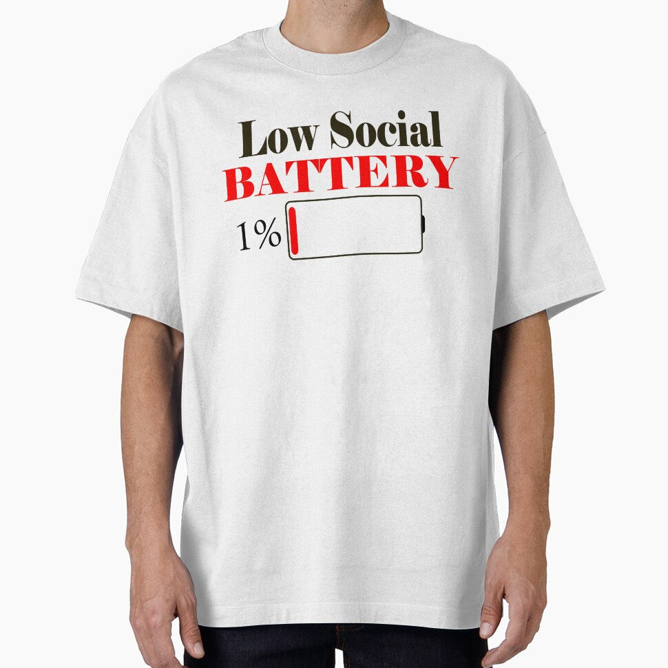 LOW SOCIAL BATTERY (RED) by Antisocial Creatives