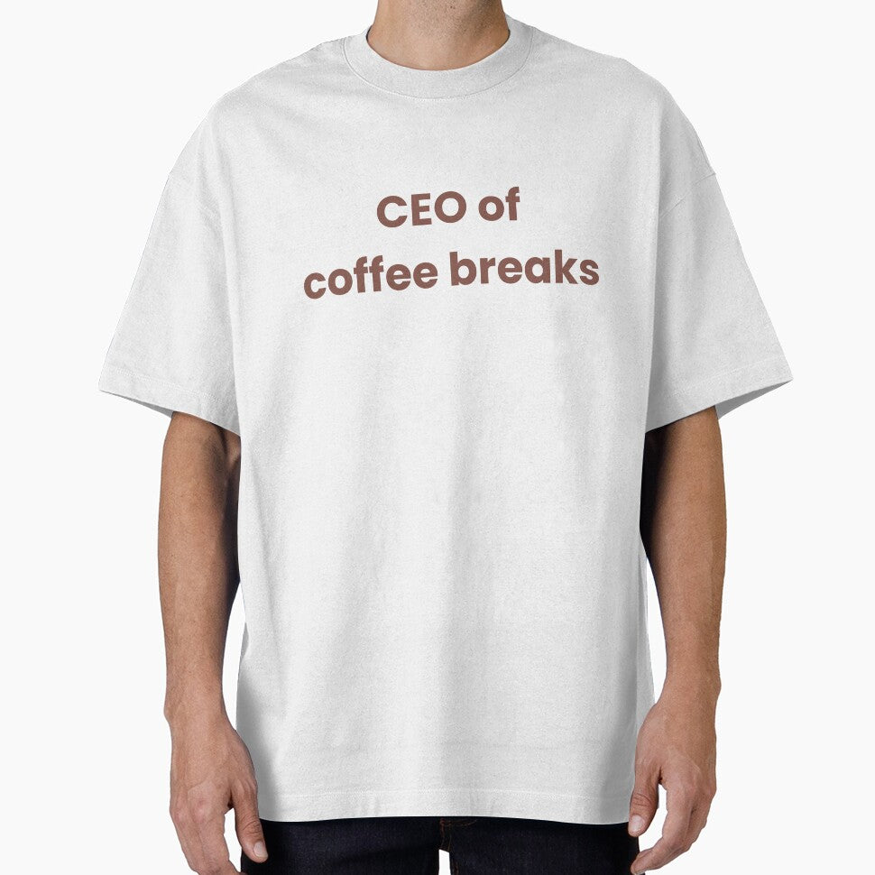 CEO of Coffee Breaks – Minimalist Coffee Lover Quote for Cozy Aesthetic Fans by J0b4t