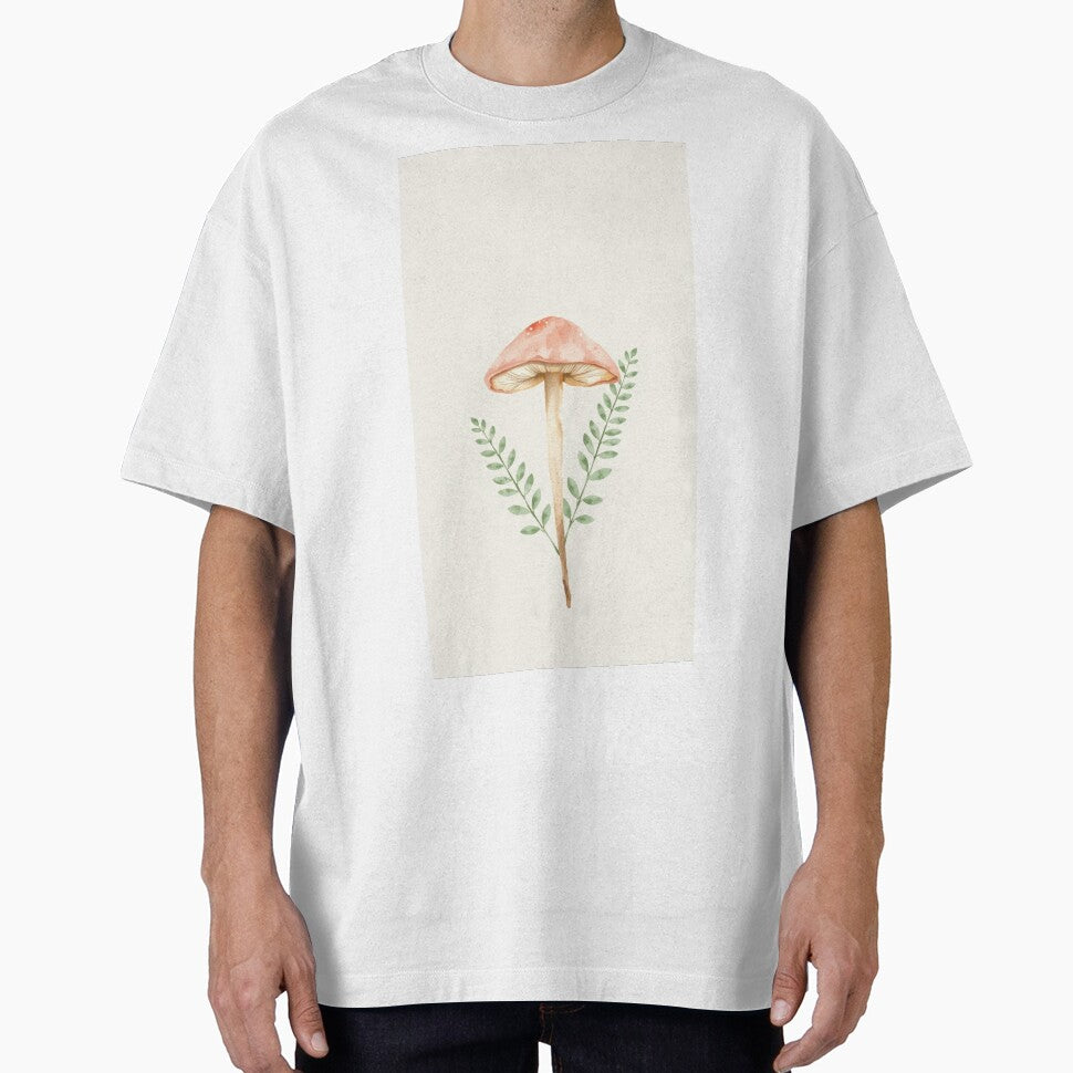 Earthy Watercolor Botanical Mushroom Art Print by Vida e Arte