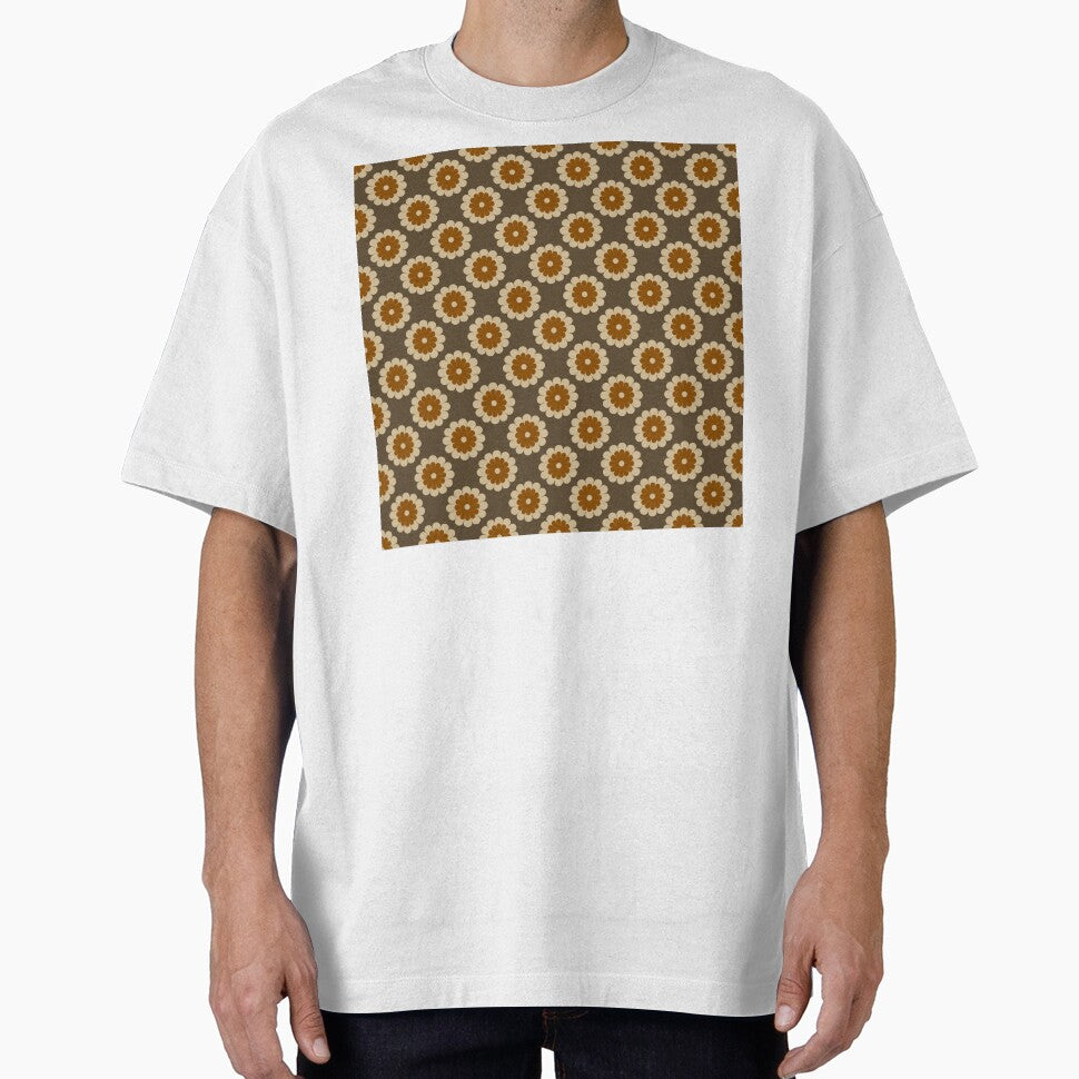 Brown 70s Floral Pattern by antevasinart