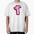Glitter Pink T Initial Sticker by LazyCreativeCo