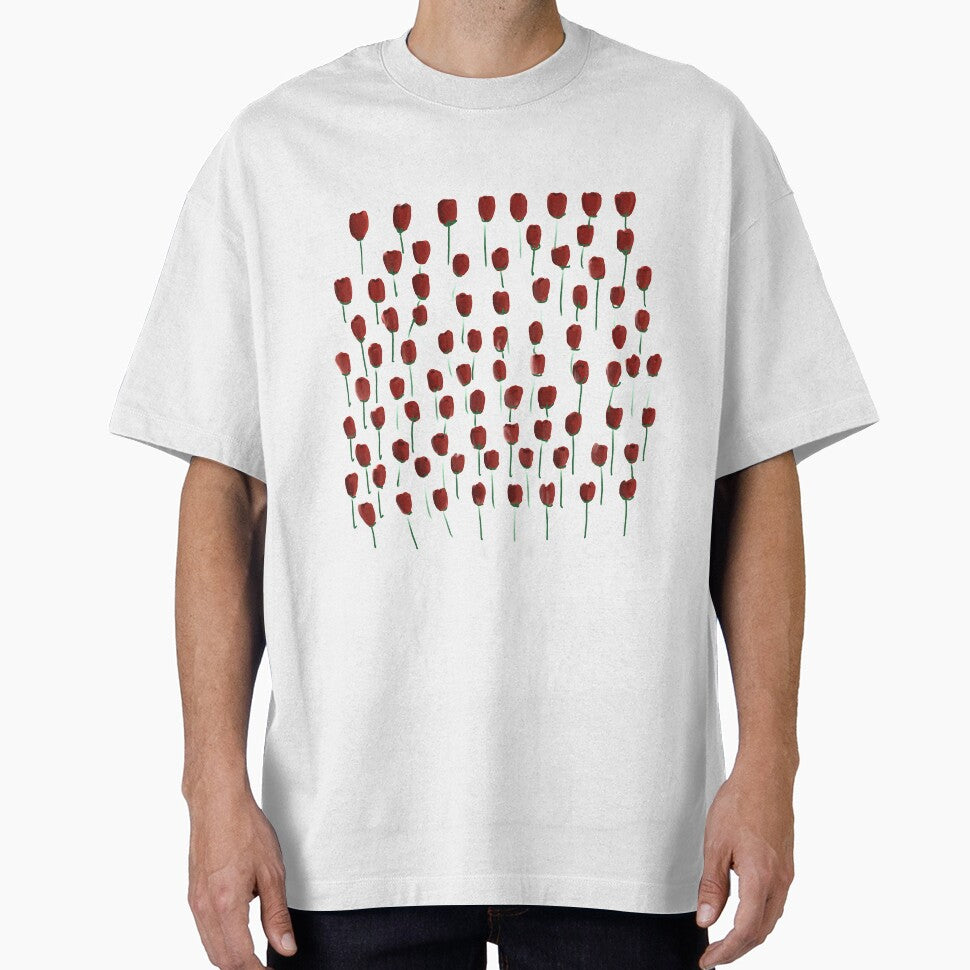 99 Red Tulips, Hand Drawn by JenniBstudios
