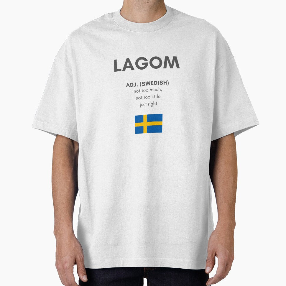 "Lagom" Swedish for Just Right Lagom - Large version by WoolAndMeasure