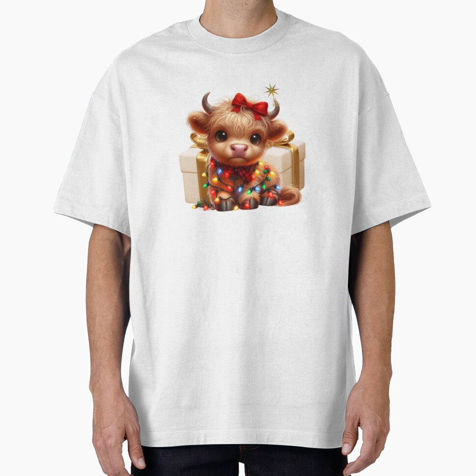 Cute Christmas Scottish Highland Calf With Presents by TheAnimalZ00