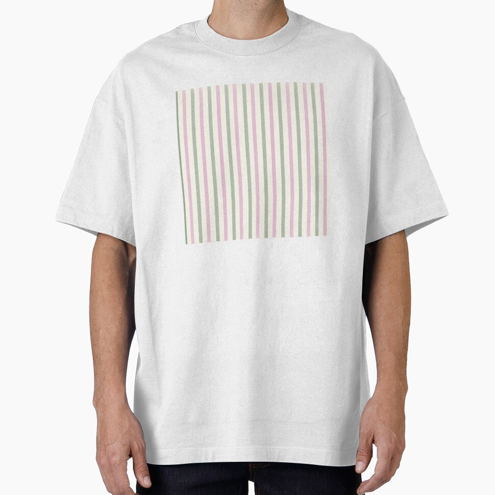Pink & Green Striped Pattern by paigealayna
