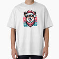 Cute Christmas Dog in Santa Hat Gift for Dog Lovers by CyfroweMysli