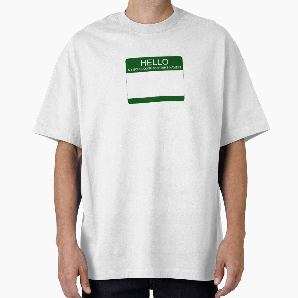 "Hello My Sourdough Starter's Name Is” Funny Sourdough Design (Green) by goldfishbubble