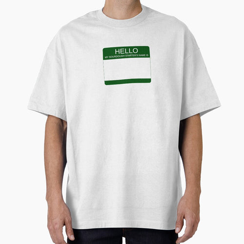 "Hello My Sourdough Starter's Name Is” Funny Sourdough Design (Green) by goldfishbubble