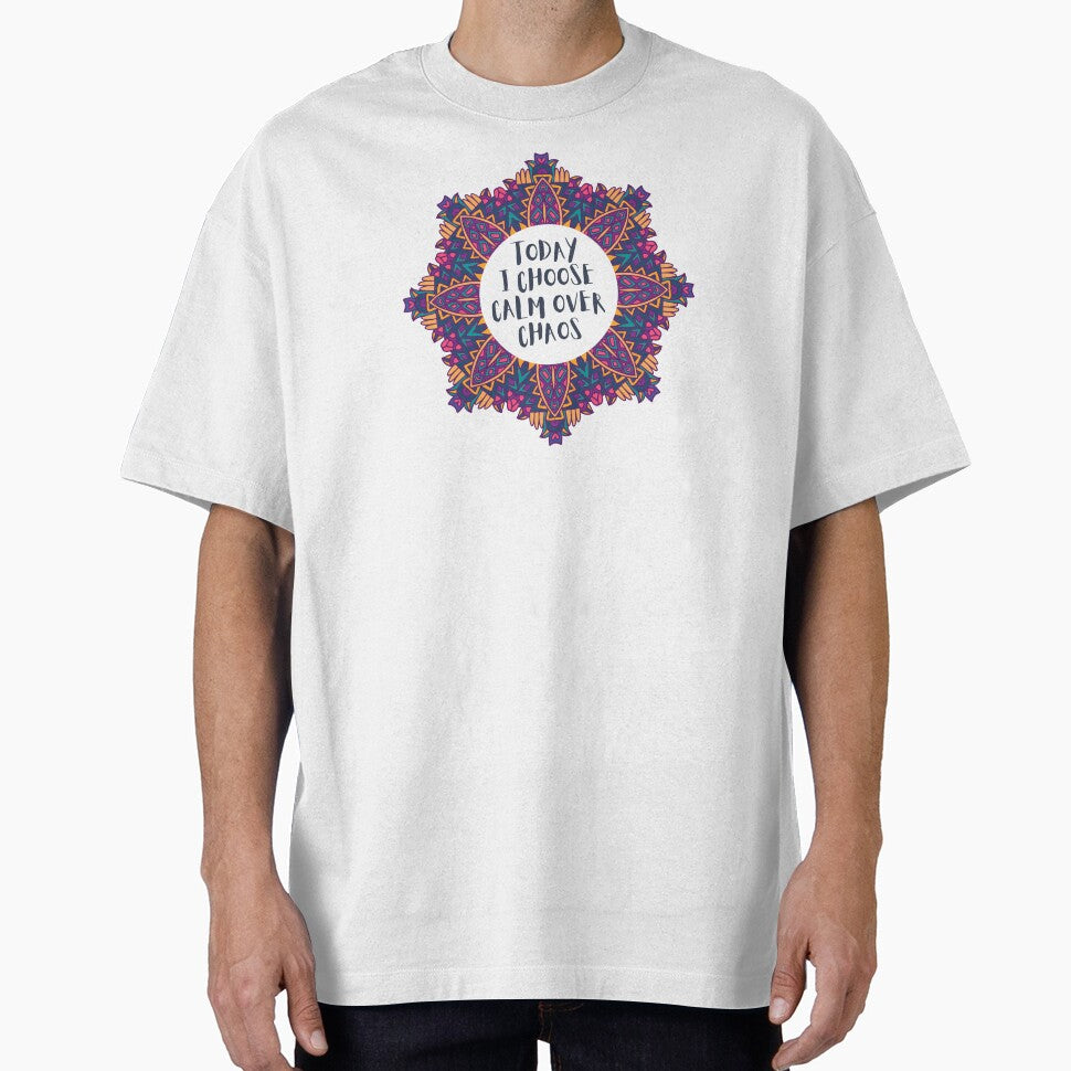 Today I Choose Calm Over Chaos Mandala Positive Affirmation by JDWCreations
