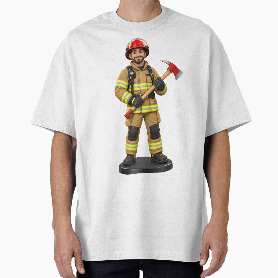Professional Male Firefighter 3D Cartoon Character by libanmax