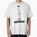 Out Of Social Battery Stick Figure by Pebl-Co