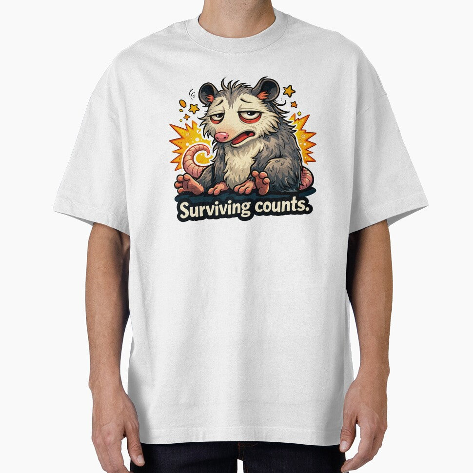 Surviving Counts Opossum Meme Sticker by MonkiFlipp