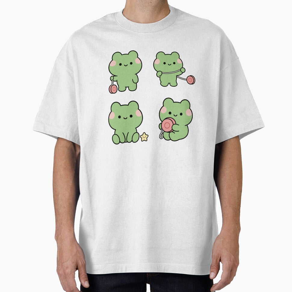 Green Frog Headphones Music – Cute Kawaii Cartoon by Moffyuniverse