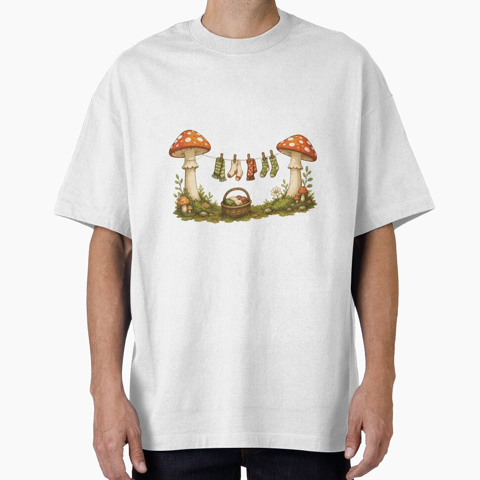 Cozy Mushroom Laundry Day Sticker Cottagecore Forest by SimplePoDesign