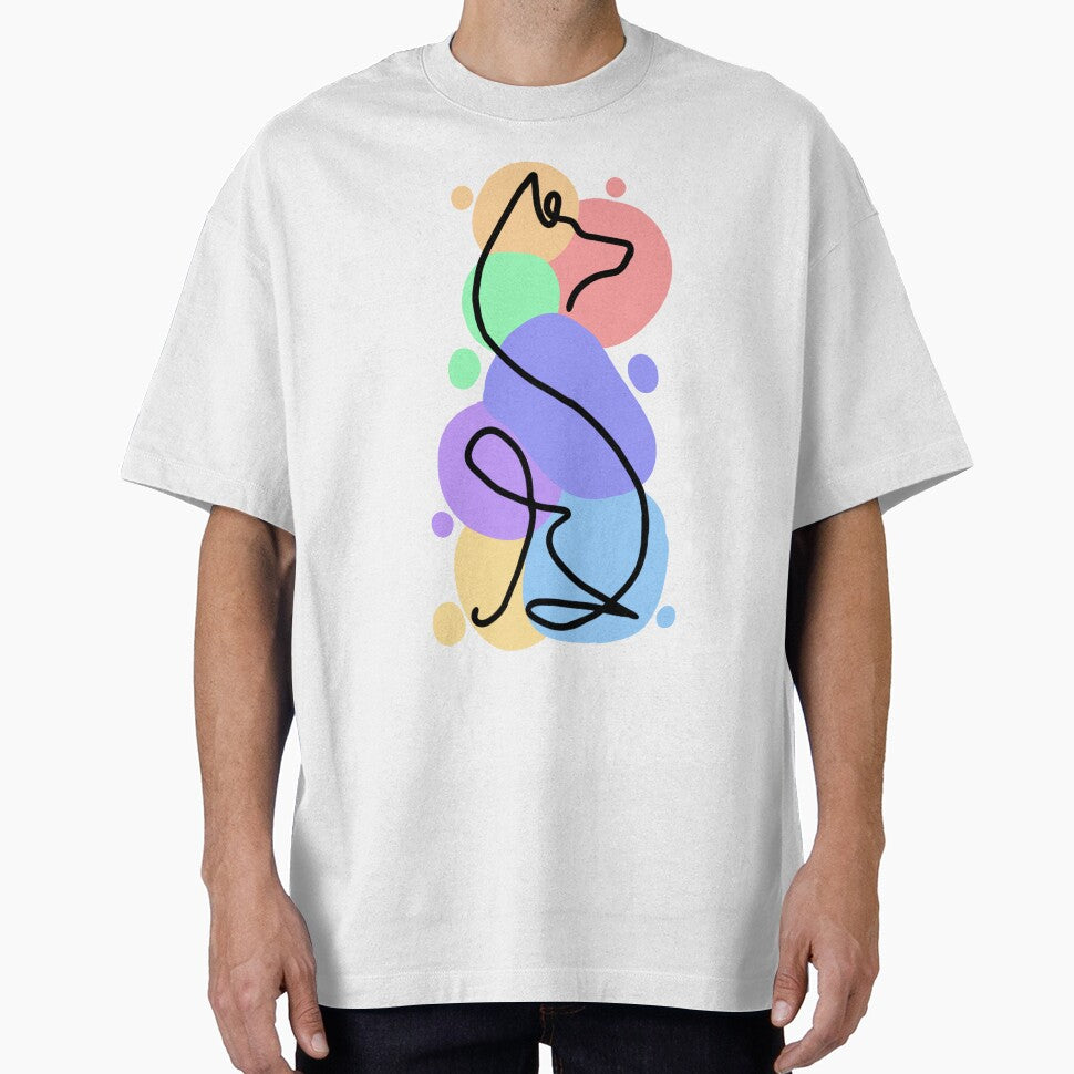 Minimalist Abstract Line Art Dog by Mustapha  ALAHAYANE