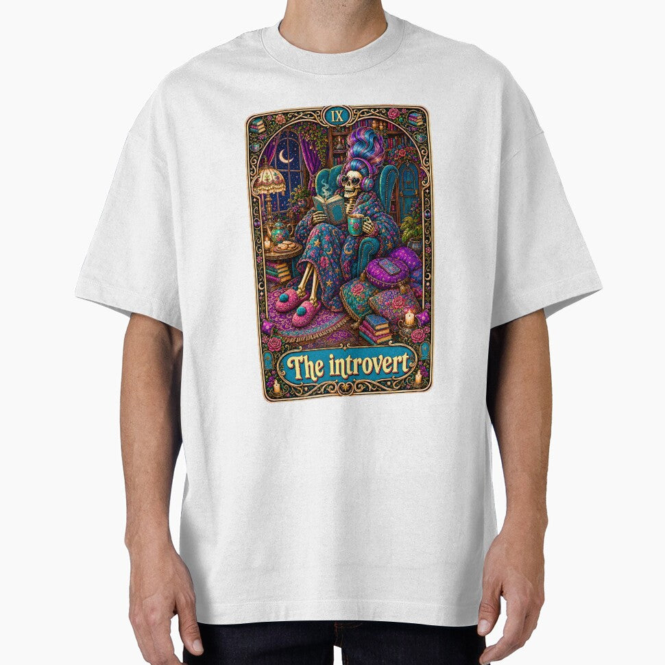 Funny Tarot Skeleton - The Introvert by Travelslightly