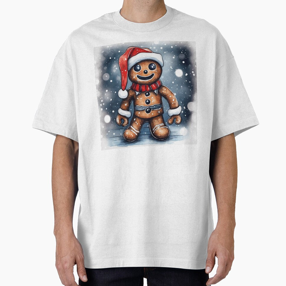 Christmas and Holiday Gingerbread man - Watercolor & Ink 10 by KBMediaArt