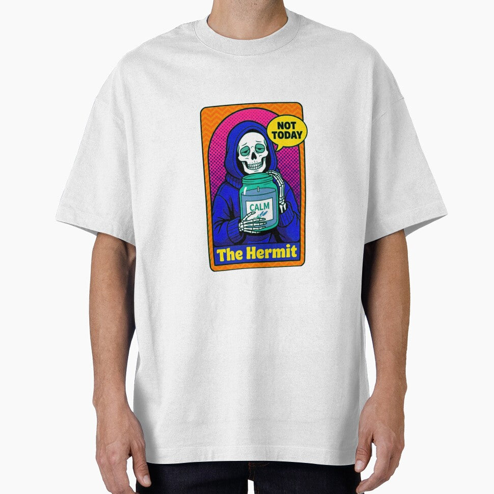 Funny Tarot Skeleton - The Hermit by Travelslightly