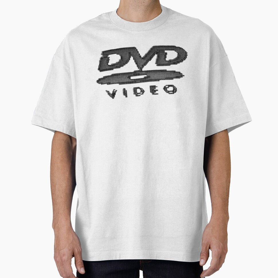 Retro Black DVD Video Logo Y2K Aesthetic 2000s Nostalgia Tech by TrxshWear