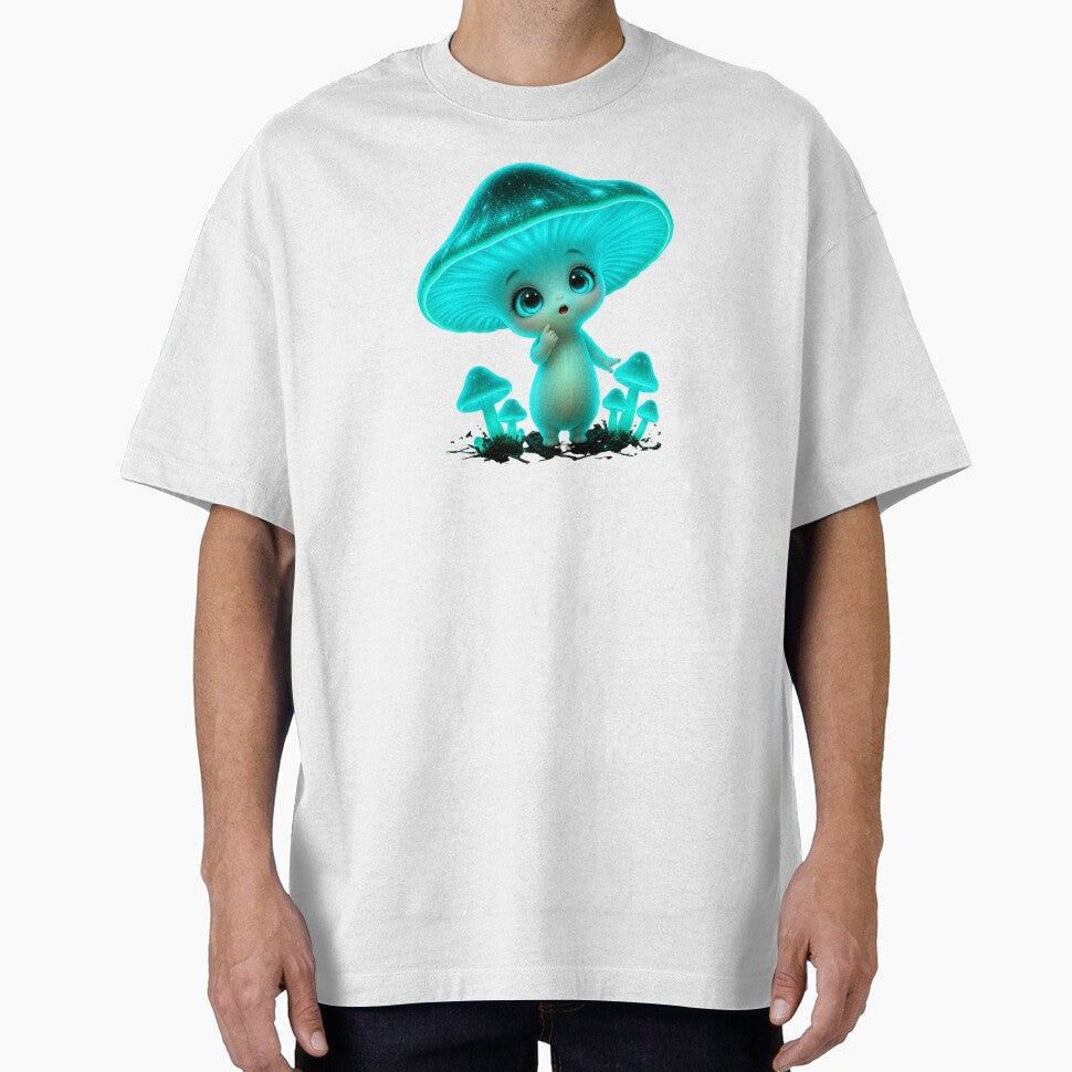 Glow Mushroom Kawaii Cute Bioluminescent Forest Mushroom Character by RoPrincess