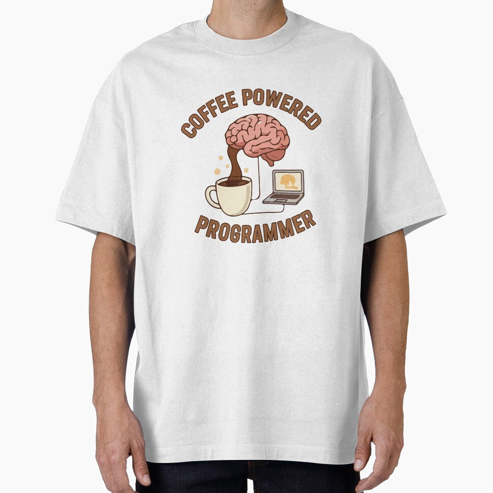Coffee Powered Programmer T-Shirt  Funny Coding & Developer Humor by Design-Pro-21