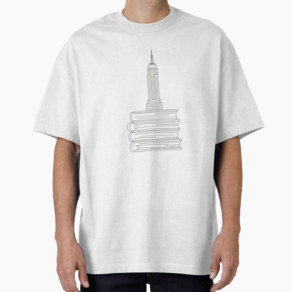 Literary Landmark: Minimalist Books & Empire State T-Shirt by Mahe Jabeen